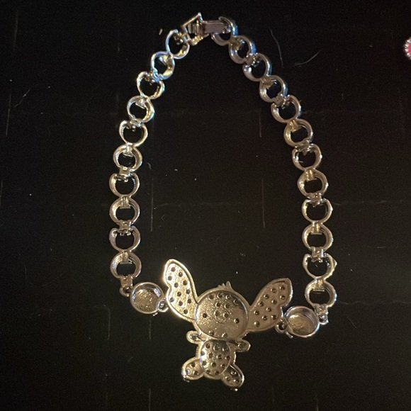 Stitch crystal silver bracelet non tarnish - Picture 2 of 3